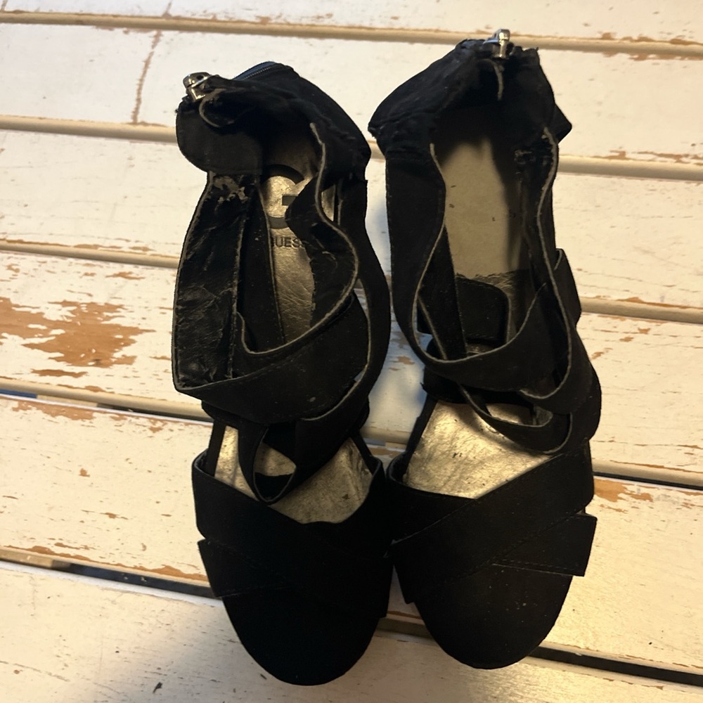 Guess Black Strappy‎ Heels